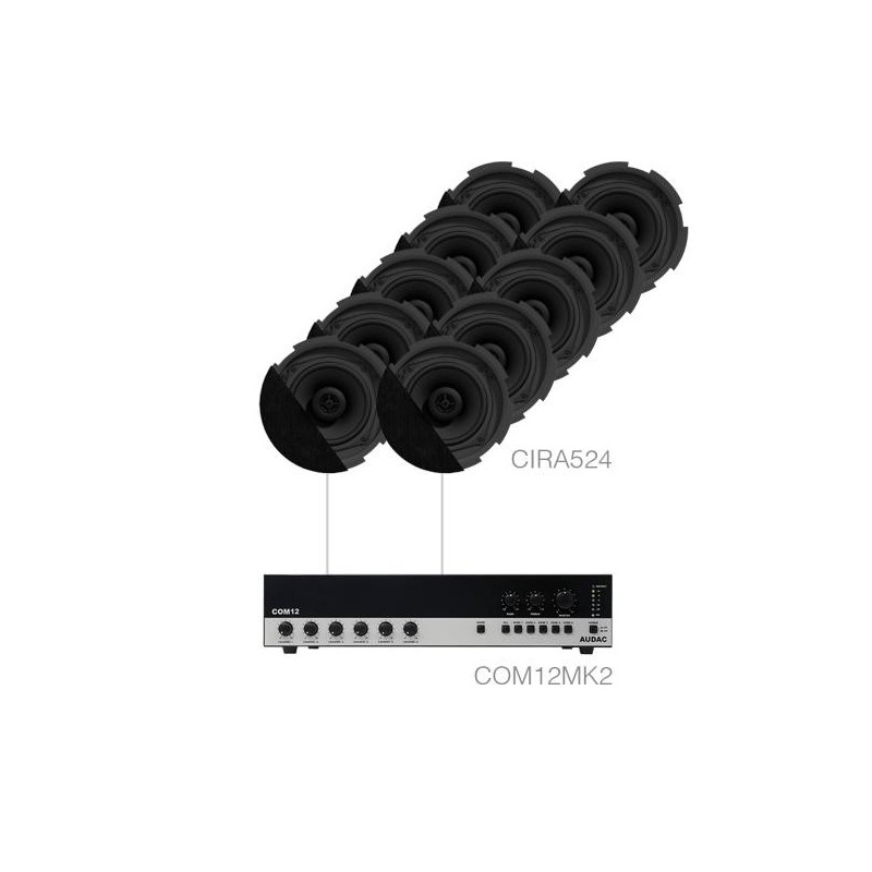 AUDAC CANTO7.10P/B 10 x CIRA524 + COM12MK2 Black version